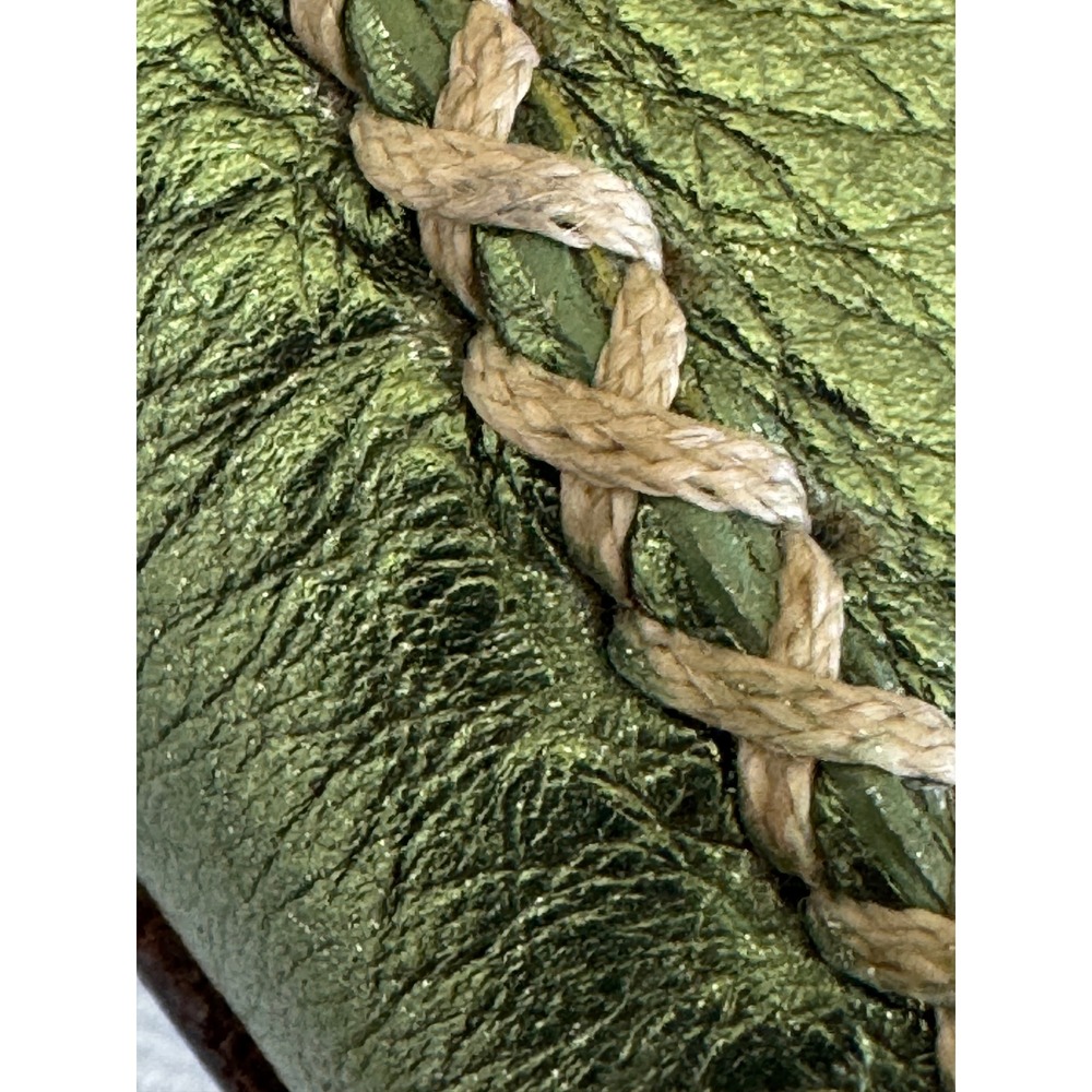 Prada Metallic Olive Leather Plaque‎ Loafers EU 36 Vintage Y2K Made Italy - Picture 9 of 15
